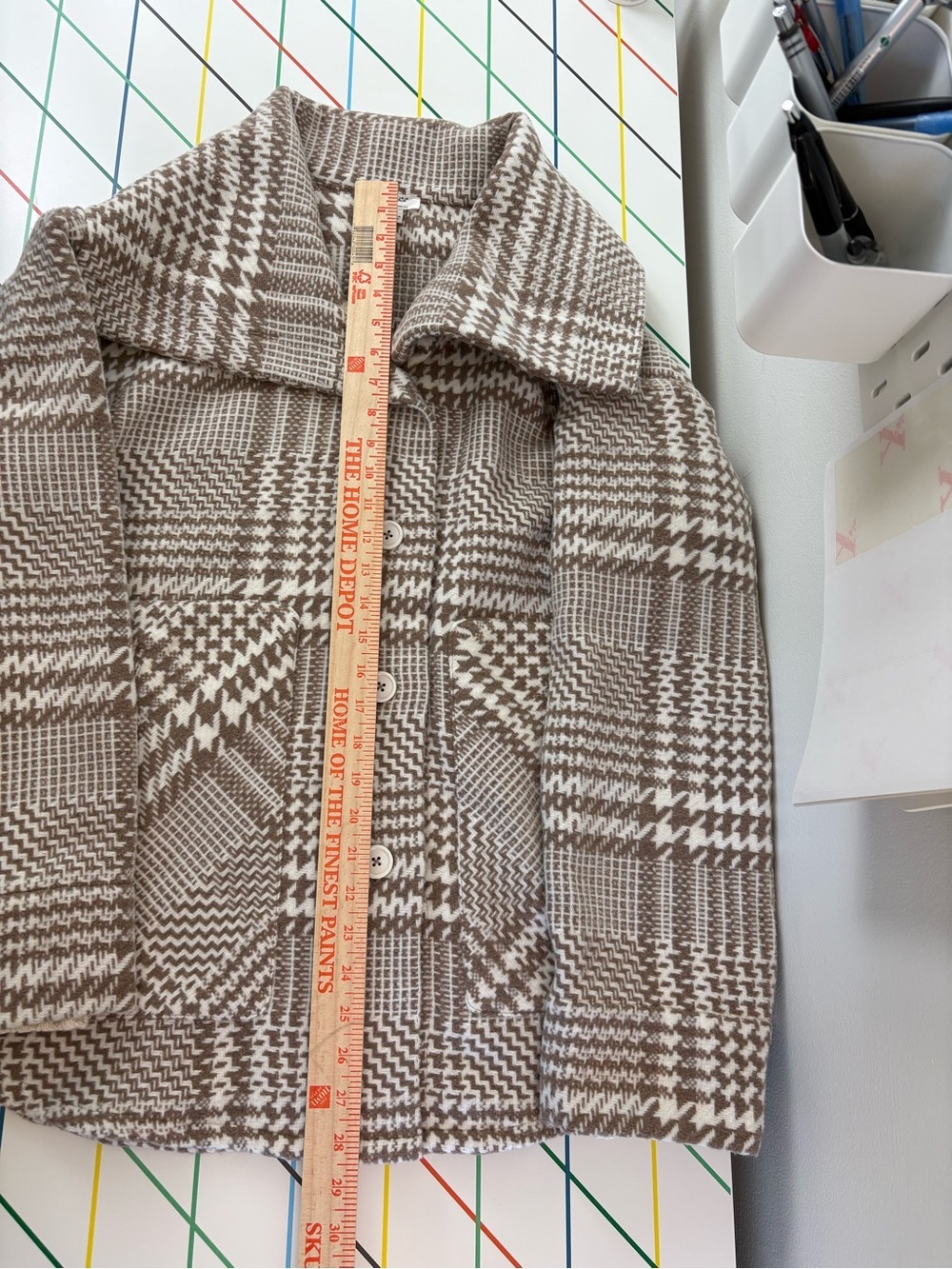 Splendid x @cellajaneblog Wool Plaid Jacket Toast Medium Sold Out Rare Like New - Picture 4 of 9